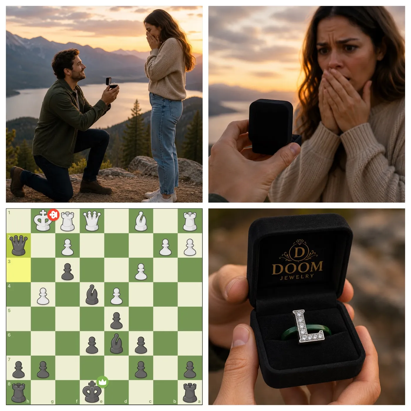 Proposal with a Doom Jewelry L ring
