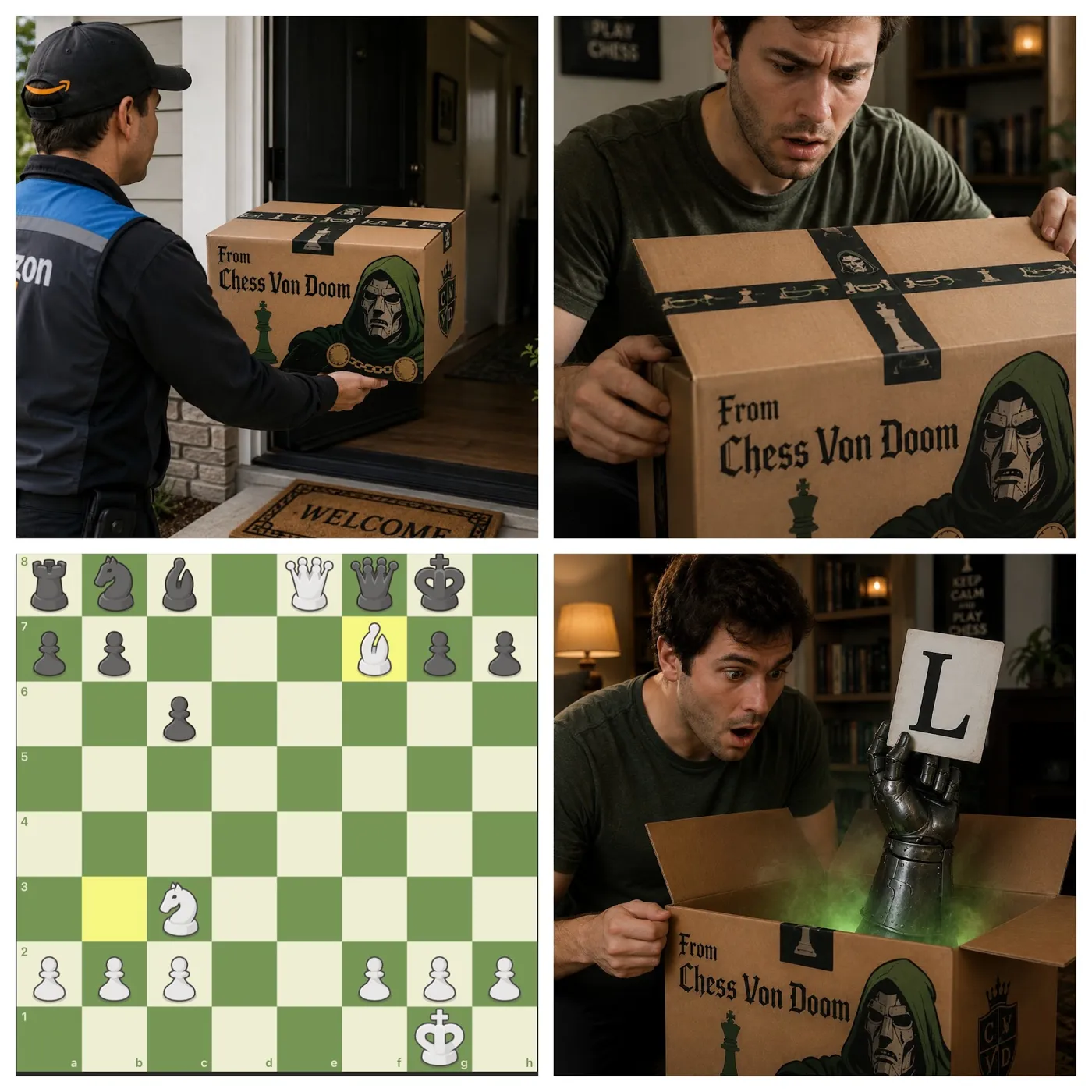 Delivery from Chess Von Doom: an L in the box